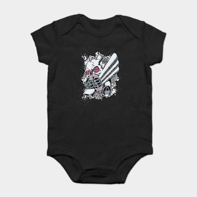 Moto Skull Baby Bodysuit by viSionDesign